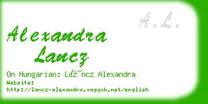 alexandra lancz business card